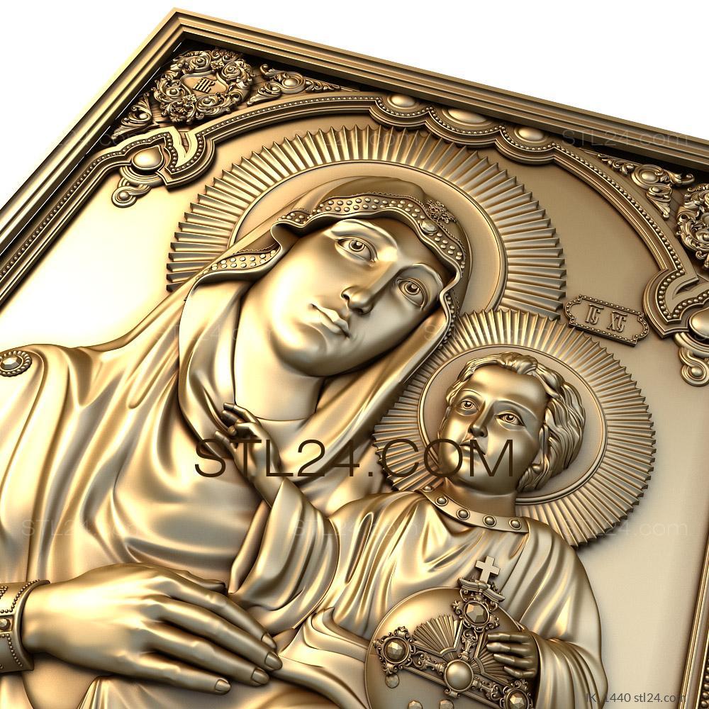 Icons Mother Of God Of Bethlehem IK 1440 3D Stl Model For CNC